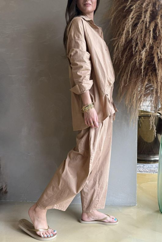 Paloma French Tuck Shirt Honey Bronze